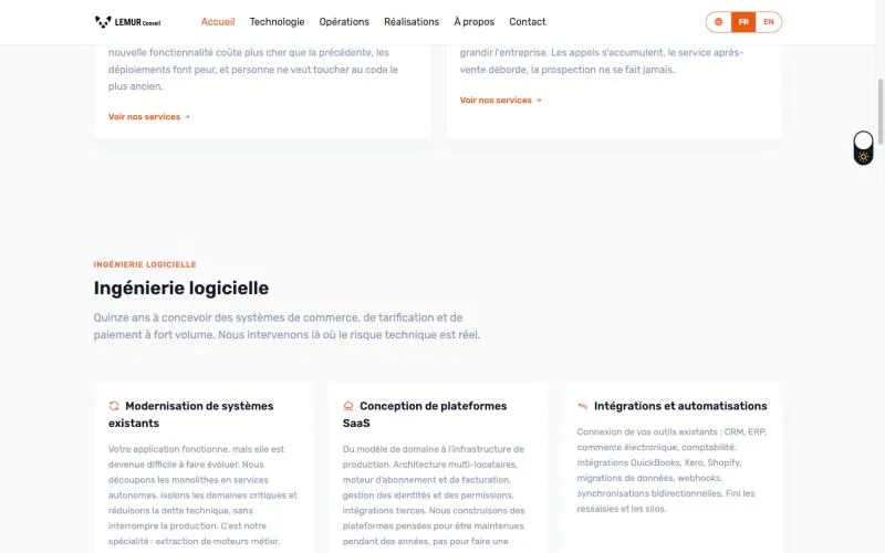Engineering services on lemur-conseil.ca