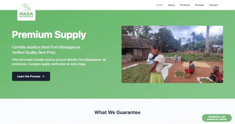 Home page of madabotanicals.com